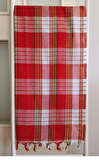 10 Adet Hamam Peştemali, 80 X 180 Kırmızı Klasik