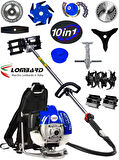 Lombard İtalia 543 LB TURBO 10 İn 1 Sırt Tipi Ot Çim Biçme Tırpanı + Toprak Eşeleme+ Akrobat Çapa Aparatı
