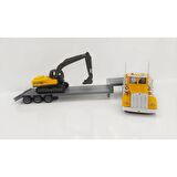 Model Taşıyıcı Tır ve Ekskavatör 1:43 Long Haul Kenworth