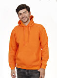 Unisex Kapşonlu Turuncu Sweatshirt