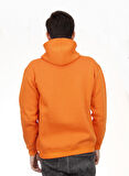 Unisex Kapşonlu Turuncu Sweatshirt