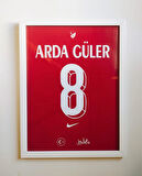 30x42 cm Arda Güler Forma Tasarımlı Çerçeveli Poster Tablo 1 mm Şeffaf PVC Korumalı