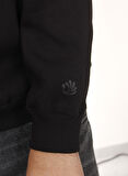 Unisex Kapşonlu Siyah Sweatshirt