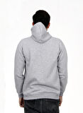 Unisex Kapşonlu Gri Sweatshirt
