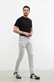 Erkek Yırtık Detaylı Slim Fit Jean Pantolon