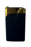 PremiumQuality Tek Torch Pürmüz Mat Siyah Gold Metal Puro Çakmağı