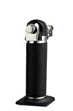PremiumQuality Tek Torch Pürmüz Siyah Gümüş Metal Masa Tipi Puro Çakmağı
