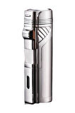 Promise 4 Torch Pürmüz Gümüş Dahili Delicili Metal Puro Çakmağı