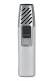 PremiumQuality Gümüş-Gunmetal Tek Torch Pürmüz Metal Puro Çakmağı