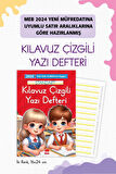2024 Yeni Satır Aralıklarına Uygun Standart Klavuz Çizgili Güzel Yazı Defteri 2 Adet A4 Boyutlu MAVİ