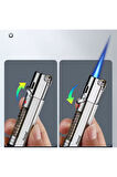 PremiumQuality Tek Torch Pürmüz Gümüş Puro Çakmağı