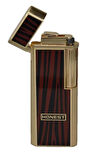 Promise Twiggy Siyah Gold Çizgili Metal Soft Flame Çakmak