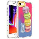 Teleplus Apple iPhone 8 Kılıf Kamera Korumalı Renkli Sert Korn Silikon