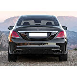 Karva Mercedes W205 C43 Difüzör & Egzoz Seti Amg Sedan Siyah Egzoz
