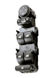 CİTROEN C5 SOL DÖRTLÜ CAM DÜĞMESİ ANAHTARİ VE AYNA AYAR 2001-2007