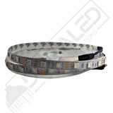 12V 3 Çipli 5050 RGB Şerit Led IP20 Metrede 60 Led (5 Metre)