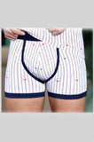 Berrak Çapa Ve Çizgi Baskı Erkek  Boxer 1107