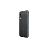 Teleplus Samsung Galaxy A50 Kılıf Niss Silikon Deri Görünümlü Siyah