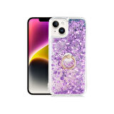 Teleplus Apple iPhone 14 Plus Kılıf Milce Sulu Yüzüklü Silikon Arka Kapak Mor
