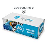 hementoner Canon Crg-716 C Muadil Toner Mavi - Mf8030/Mf8050/Mf8080/Cw