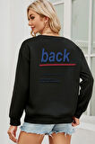Uyguntarz Unisex Back Baskılı Bisiklet Yaka Sweatshirt