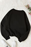 Uyguntarz Unisex Gumball Baskılı Bisiklet Yaka Sweatshirt