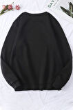 Uyguntarz Unisex  K.Atatürk imza Baskılı Bisiklet Yaka Sweatshirt