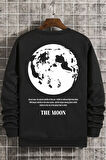 Uyguntarz Unisex The Moon Bisiklet Yaka Sweatshirt