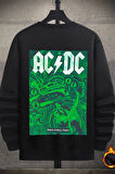 Uyguntarz Unisex Acdc Bisiklet Yaka Sweatshirt
