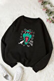 Uyguntarz Unisex T - Rex Bisiklet Yaka Sweatshirt