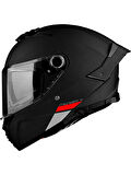 Mt Helmets Kask Thunder 4 Sv Solıd A1 Matt Black Şeffaf Vizör