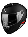 Mt Helmets Kask Thunder 4 Sv Solıd A1 Matt Black Şeffaf Vizör