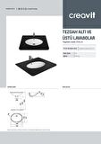Creavit 36X50 cm Tezgah Altı Lavabo TP216