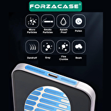 Forzacase iPhone 12 / 13 / 14 / 15 ile uyumlu 2 Adet Hoparlör Toz Koruyucu Sticker Bant Siyah FC779