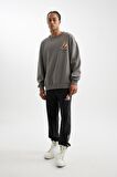 DeFactoFit NBA Los Angeles Lakers Oversize Geniş Kalıp Bisiklet Yaka Sırt Baskılı Kalın Sweatshirt C9254AX24AUGR211