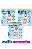 Molfix Bebek Bezi Ultra Fırsat Paketi Maxi 4 Numara 100 Adet X 3 Paket