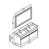 VENTI 120 CM BANYO DOLABI - BOY DOLAP HARİÇ