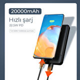 Woyax By Deji Powerbank 20000mAh Hızlı 22.5W Taşınabilir Şarj Cihazı