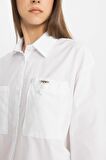 DeFacto Relax Fit Poplin Uzun Kollu Gömlek Tunik C7825AX24SMWT36