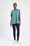 DeFactoFit Oversize Premium Bisiklet Yaka Sporcu Kısa Kollu Tişört B5536AX24SPGN1191
