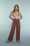 DeFacto Kız Çocuk Wide Leg Geniş Paça Pamuklu Pantolon D9131A825SMBN365