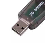 5+1 Harici USB Ses Kartı Mikrofon Hoparlör Birlikte 3.5mm