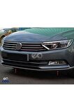 VW Passat B8 Krom Ön Tampon Çıtası 3 Parça 2015-2019 Arası Paslanmaz Çelik