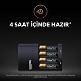 Duracell CEF 14 Şarj Aleti + 2' şer adet AA ve AAA Pil