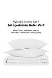 Joy Pamuklu Yatak Örtüsü Seti Çift Kişilik 3 Parça Elyaf Dolgulu Yumuşak Günlük Yıkanabilir