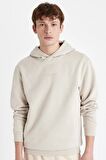 DeFacto Regular Fit Kapüşonlu Baskılı Sweatshirt C6131AX24AUBG766