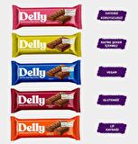 DELLY Çikolata Kaplı - Vegan Meyveli Bar - Karışık Kutu 35g X 12 Adet