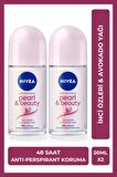 Nivea Kadın Roll-on Deodorant Pearl&Beauty 50ml, 48 Saat Anti-perspirant Ter Karşıtı Koruma, X2 Adet