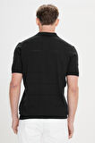 Standart Fit Normal Kesim %100 Pamuk Jakarlı Polo Yaka Triko Tişört
