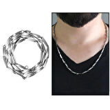 Silver Renk 55 cm 317L Çelik Singapur Zincir